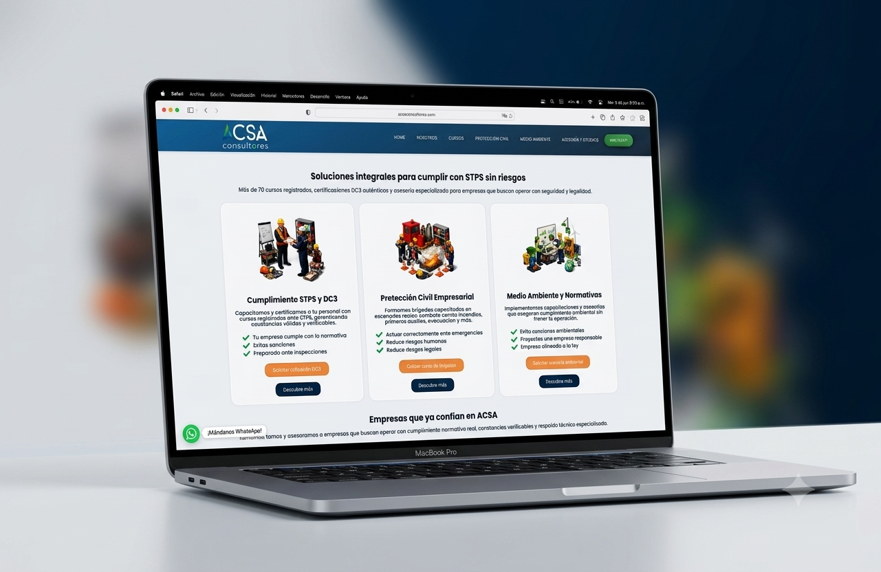 Ejemplo de sitio web corporativo desarrollado con Orion WebFlex