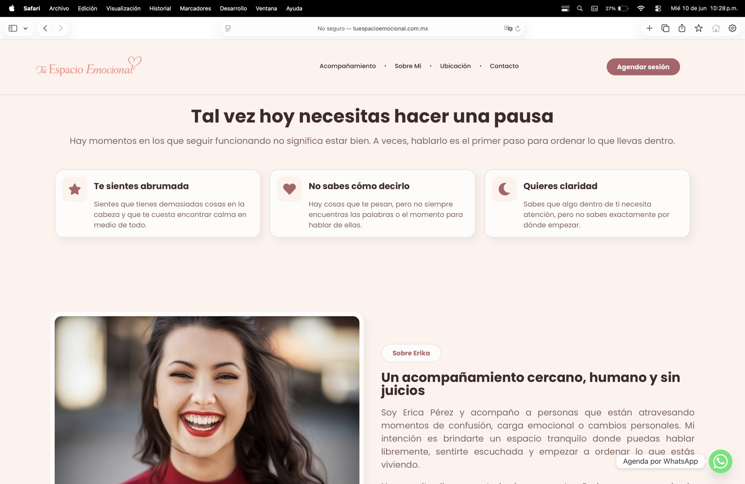 Ejemplo de sitio web para servicios profesionales