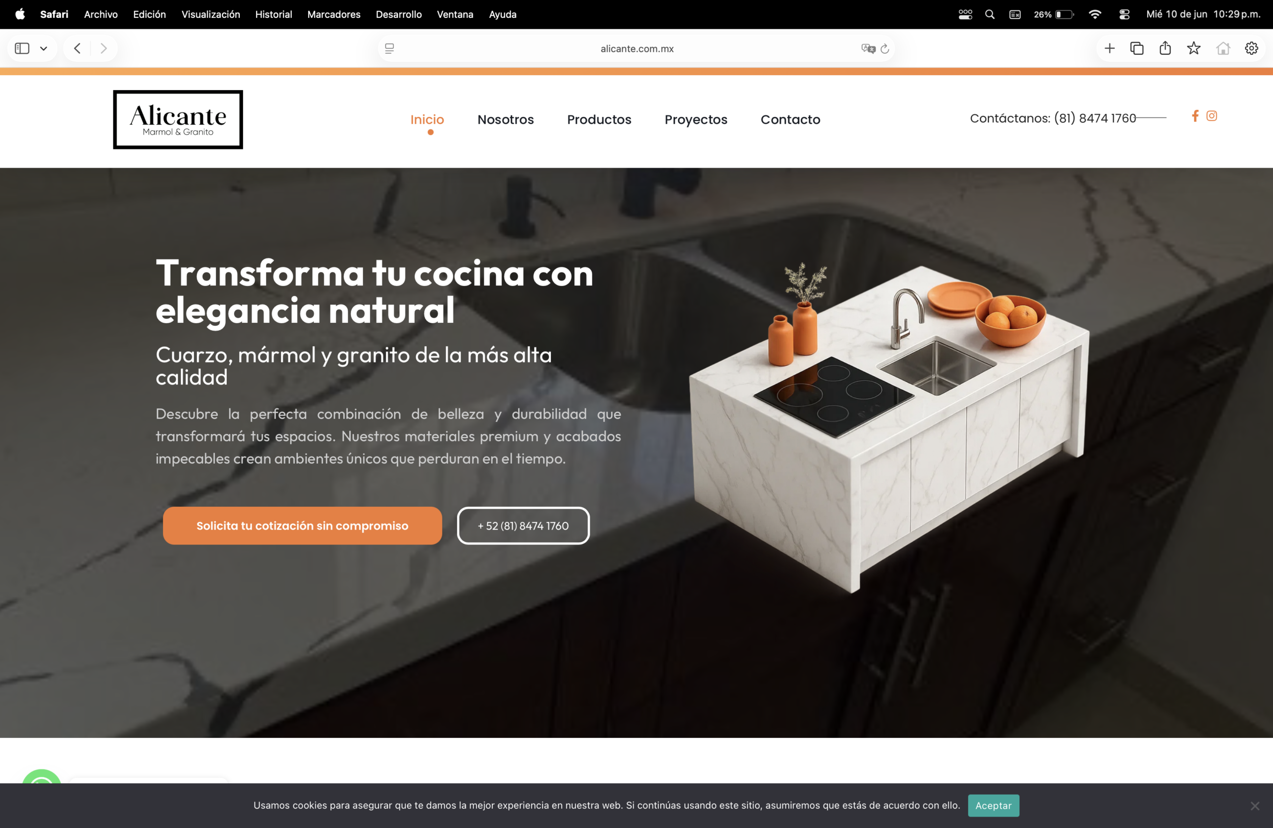 Proyecto de sitio web y marketing digital para Alicante